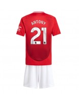 Manchester United Antony #21 Kotipaita Lasten 2024-25 Lyhythihainen (+ shortsit)